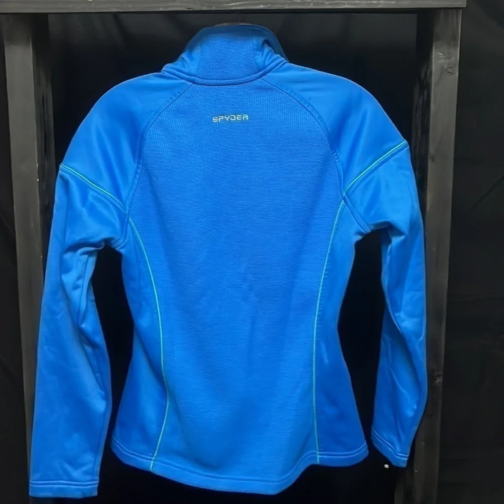 SPYDER- Light Blue With Light Green Trim Sweater Jacket